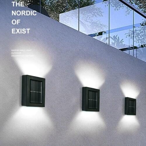 Solar Powered Wall Lamp Sunlight Garden Yard Decor Outdoor Security Light Automatically Recharging Fence Landscape