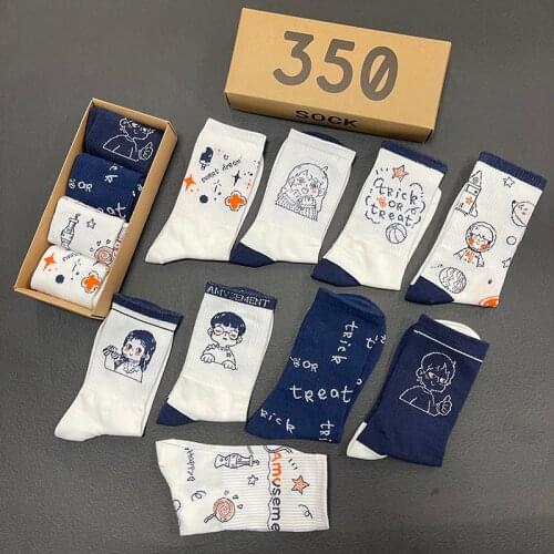 Blue Planet Socks Women Socks Cotton Spring Autumn SummerTide Cute Japanese Cartoon Student Socks