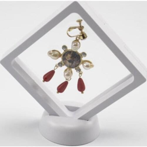 3D Floating Picture Frame Shadow Box Jewelry Display Stand Ring Pendant Stone Presentation Case Holder Protect Storage Organizer