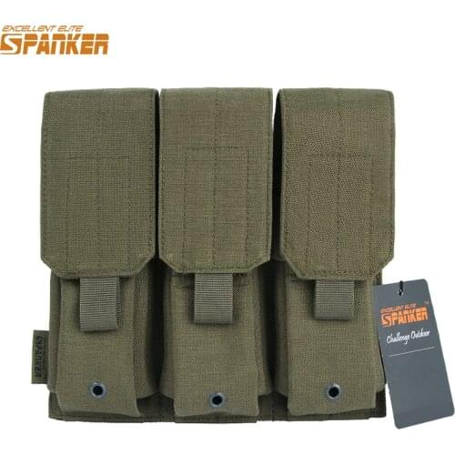 EXCELLENT ELITE SPANKER Tactical Triple Stacker M4 Mag Pouch Molle Magazine Pouch Mulit-Tool Holder
