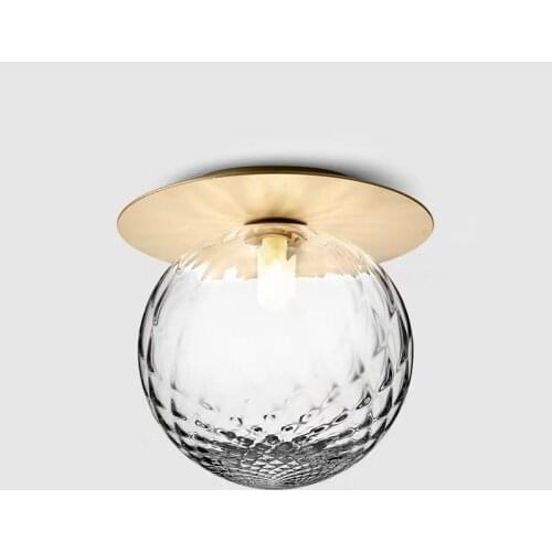 Post-modern net red entrance light Nordic minimalist creative personality ball corridor aisle light balcony glass ceiling light