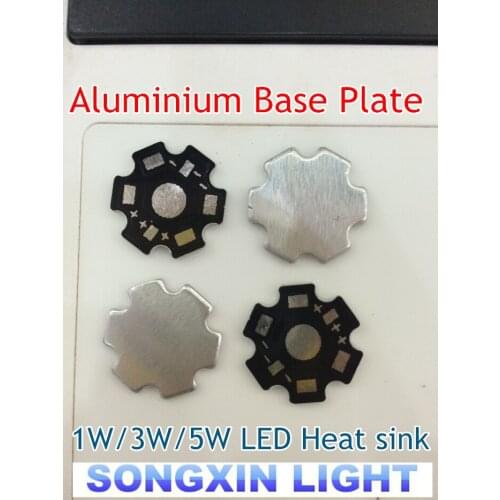 20pcs/lot LED heat sink LED aluminium base plate 1/3/5W high power LED beads radiator Use for 1/3/5W LED chip beads