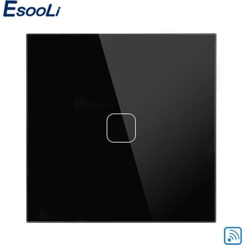 Esooli Touch Switch 1 2 Gang 1 Way Wireless Remote Control Light Switch LED Indicator For RF433 Smart Home Touch Switch