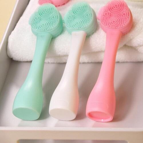 Face Cleansing Brush Soft Exquisite Hand Held Facial Brush for Beauty Skin Care Cleanser Tool Deep Cleaning Exfoliator