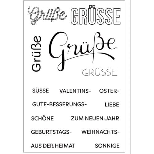 German word Transparent Clear Silicone Stamp/Seal for DIY scrapbooking/photo album Decorative clear stamps