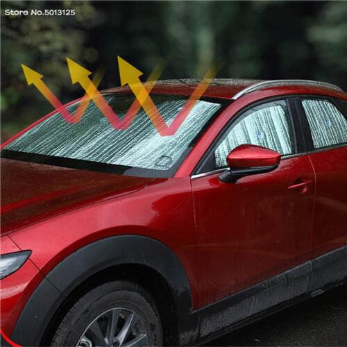 Car Front Rear Window Sunshade Sunroof Mesh Window Sun Visor Shield Protector Aluminum Foil for Mazda CX-30 CX30 2020 2021