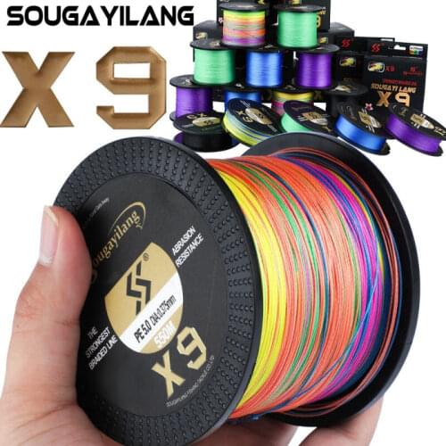 Sougayilang 9 Braided Fishing Line 150M 350M 550M 100% PE Braided Strong Fishing Line Multifilament Durable Fishing Line Pesca