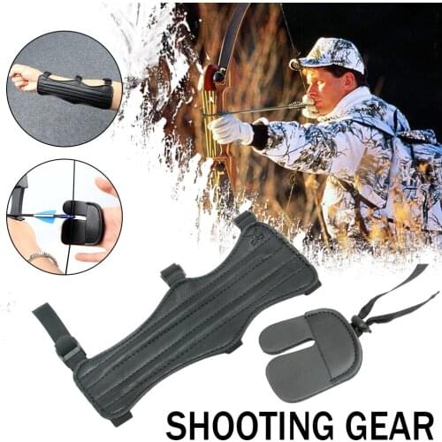 High-quality Durable Leather Protector Finger Arm Guard Archery Protective Gear Sleeve Accessories Portable Arm Guards