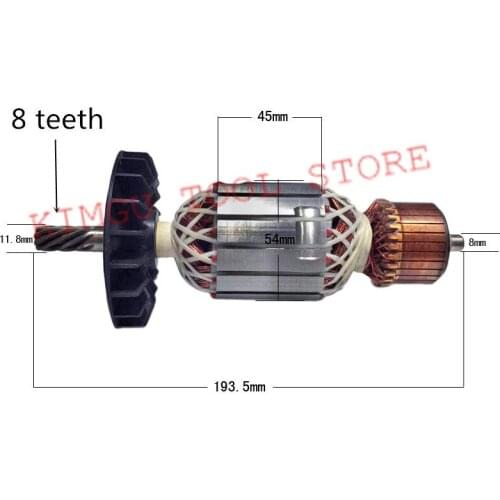 AC220-240V Rotor Motor Armature Replacement for Bosch 355 BOSCH GCO2000 TCO2000 TCO2100 Angle Grinde Rotor Armature