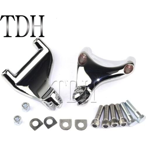 1 Set Motorbikes Chrome Passenger Peg FootPeg Mount Kit Footrests Brackets For Harley Sportster XL 883 1200 XL 2004 -2013