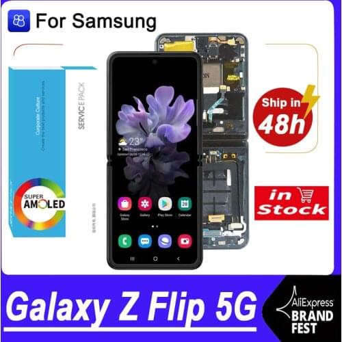 100% Tested Original Panels For Samsung Galaxy Z Flip 5G LCD Display Screen Touch SM-F7070 Digitizer Assembly Replacement Parts