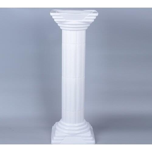 2pcs Fashion Wedding Props Decorative Roman Columns White Plastic Pillars Flower Pot Road Lead Stand Party Event