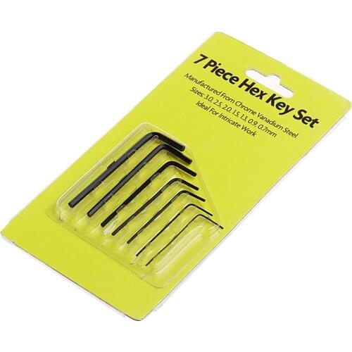 7Pcs 0.7mm-3mm Mini Hexagon Hex Allen Key Set Wrench Screwdriver Tool Kit HOT