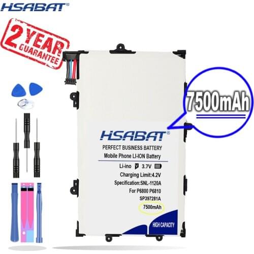 New Arrival [ HSABAT ] 7500mAh SP397281A(1S2P) Replacement Battery for Samsung GALAXY Tab 7.7 P6800 P6810 GT-P6800 GT-P6810