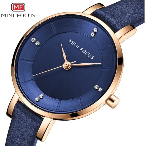 MINI FOCUS Women Watches Luxury Brand Leather Strap Quartz Ladies Watch Analog Creative Wristwatch Relogio Feminino Clocks Gift
