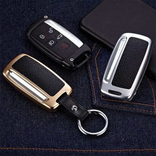 Aluminum Alloy Car Key Accessories Cover Key Holder Shell Case Protector For Land Rover Range Rover Sport LR2 LR4 Jaguar Key Bag
