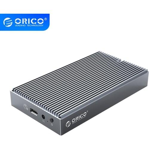 ORICO LSDT Dual Bay Dual Protocol M2 SSD Case Support M.2 NVME NGFF SATA SSD Disk for M Key & B+M Key SSD W/ 5V4A Power Adapter