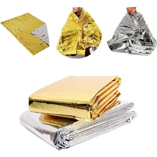 FIRECLUB 5pcs Emergency Blanket Portable Survival Sleeping Bag Outdoor Waterproof Foil Thermal Warm Survival Blanket