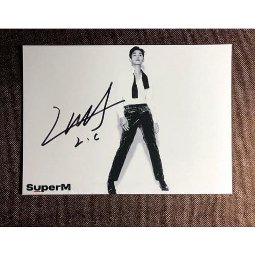 Hand signed SuperM Lucas autographed photo NCT U 5*7 092019N6