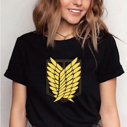 Japanese Anime Attack on Titan Printed Short Sleeve Titan T Shirt Investigation Group Graphic Manga Tops Cartoon Cotton Tee