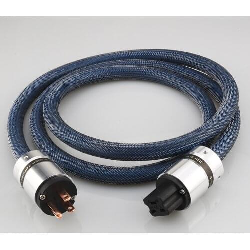 HI-End Audiocrast P111+DW15 HIFI C19 Power Cable Silver Plated Power Cord US Pure Copper Power Plug 20A C19 IEC Female
