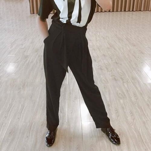 Latin Dance Pants For Men/Women Black Trousers Adult Practice Dancewear Cha Cha/Ballroom/Tango Dance Costume Salsa Pant VDB2253