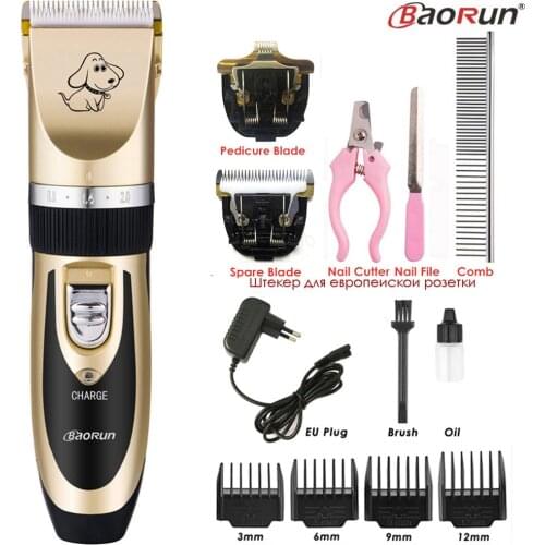 BaoRun P2 Dog Clippers Professional Electric Pet Hair Clipper Shaver Set Haircut Machine Cat Grooming Trimmer Kit For Animals
