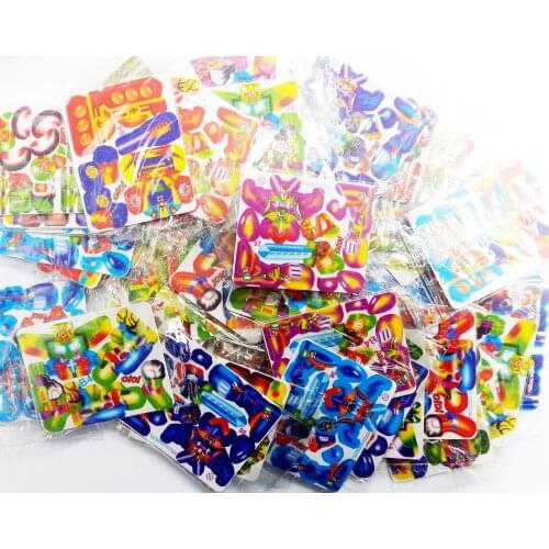 48pc MINI PUZZLE 3D CARD Birthday PARTY Favors TOYS ASSEMBLE FIGURE assorted random design Pinata Bag Filler Loot Gag School
