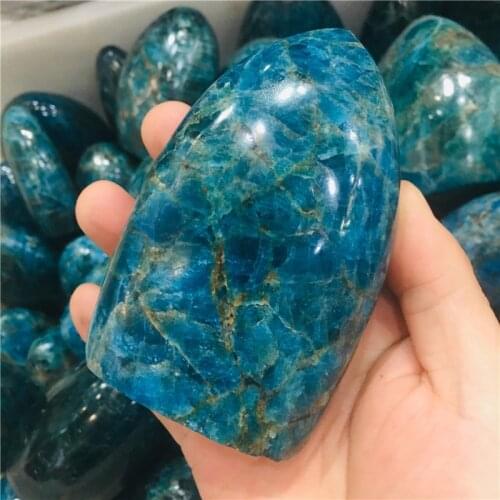 400-1kg Natural crystal blue apatite raw stone grinding placed large specimen stone mineral crystal blue ore collection teaching