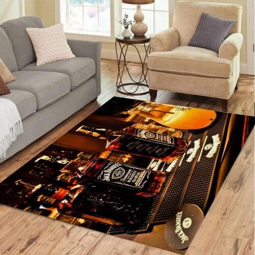 New Beer Cigarette Art Bottle of Whiskey Floor Mat Door Mat Small Rug Anti-slip Sheet Living Room Home Decoration