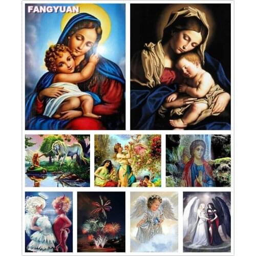 Full Drill Vintage Portrait 5D Diy Diamond Painting Accessories Retro Angel Cross Stitch Kit Diamond Embroidery Mosaic Home Deco