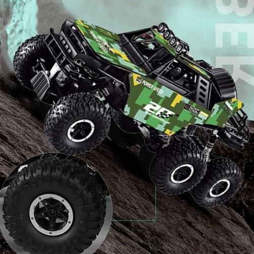 QX3688 1:10 RC Car 2.4GHz 6WD Off-road Desert Truck RTR With LED Lights Metal Shock Absorber Kids Toy Car