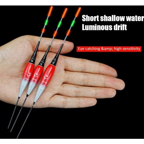 Fishing Float LED Luminous Brightness Fishing Bobbers Sensible Electronic Float Long Tail Slip Drift Tube Buoy Spring
