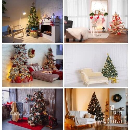 SHENGYONGBAO Christmas Indoor Theme Photography Background Christmas tree Children Backdrops For Photo Studio Props 21519 HDY-01