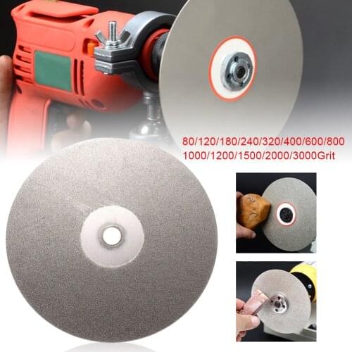 6" 150mm 80~3000 Grit Diamond Coated Flat Lap Grinding Wheel Disc Polishing Tool for Jewelry Glass Rock Tools Parts Dropshipping