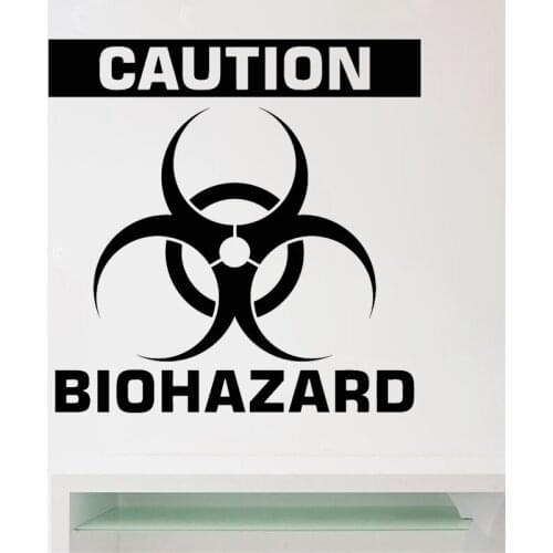 Toxic Mark Wall Sticker Caution Biohazard Vinyl Decal Creative Home Art Decoration Boys Bedroom Decor Removable Stickers Mural