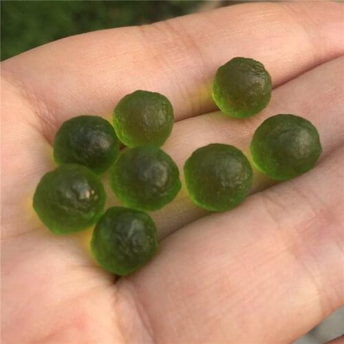 10pcs Moldavite Czech Meteorite Impact Glass Beads Rough Stone Crystal Energy Stone