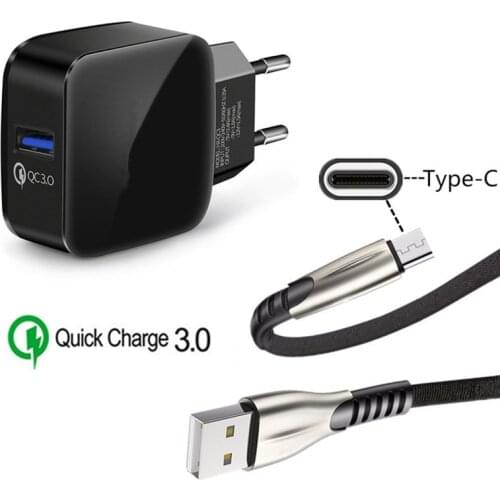 Type C Quick Charge Wire For Samsung A50 A40 S10 5G LG G6 V30 V50 ThinQ Asus Zenfone 6 ZS630KL 5 ZE620KL QC 3.0 Fast USB Charger