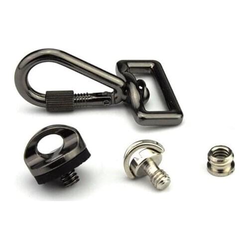 Neck Strap Screw Holder, Stainless Steel Metal Screw for Quick Release Install R-Strap Trigger Snap Hook Ring Carabiner for DSLR