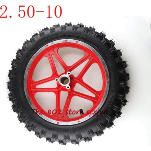 High Quality Rubber Motorcycle Tyre 2.50-10 Inner Tube Outer Trye,front and Rear Wheel ,wheel Hub