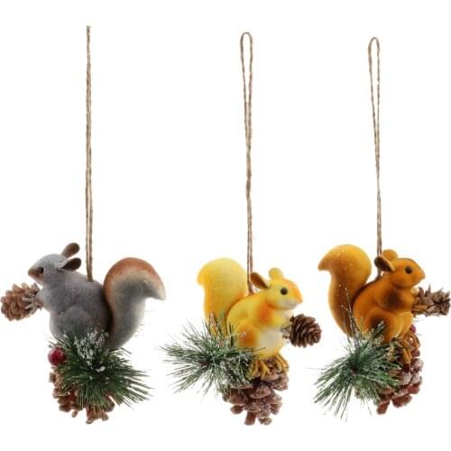 Vivid Squirrel Animals Figurine Figures Ornament Home Livingroom Decoratives