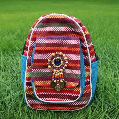 Women Ethnic National Embroidery Small Backpack Streetwear Fashion Women Girl Backpack 2021
