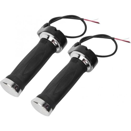 1 Pair E-Bike Scooter Twist Speed Handlebar Universal Black Electric Scooter Bicycle Twist Speed Throttle Bike Throttle Grip