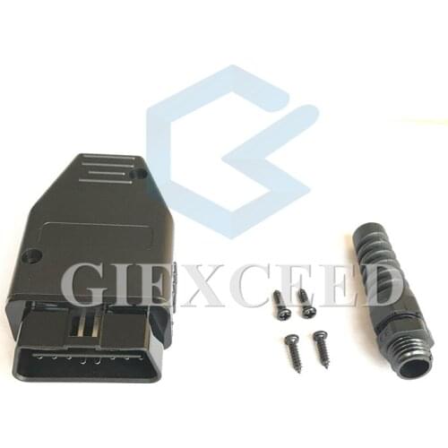 2 Sets Car Diagnostic Tool OBD Male Plug 16Pin OBD2 Connector OBD 2 16 Pin OBD II Adaptor OBDII J1962 Connector