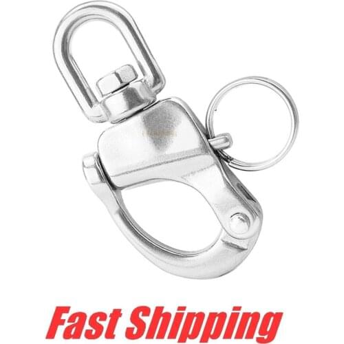 316 Stainless Steel Quick Link Carabiner Buckle Spring Snap Hook clips for outdoor Quick release chain buckle Braid belt buckle