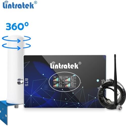 Lintratek 4 Bands Signal Booster 700 800 850 900 1800 2100 2600Mhz Band 28 B20 B5 B8 B3 B1 B7 Repeater gsm 2g 3g 4g Network