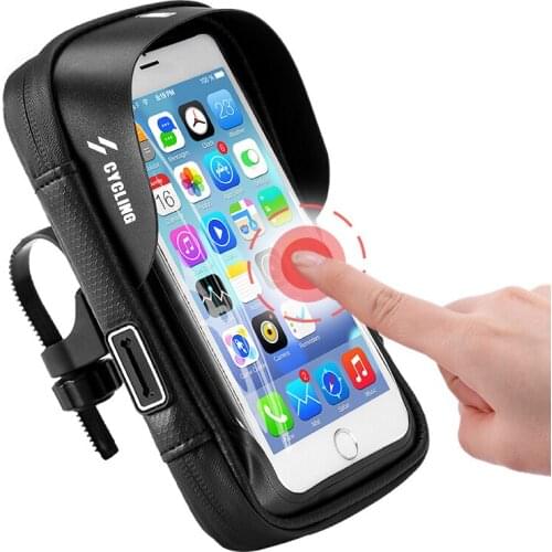 6.0 5.8 inch Waterproof Bike Bicycle Mobile Phone Holder Stand Motorcycle Handlebar Mount Bag For iphone X Samsung LG Huawei