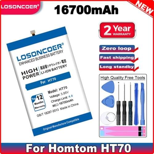 LOSONCOER HT70 16300mAh Battery For HOMTOM HT70 Mobile Phone In Stock Latest Production Good Quality Battery