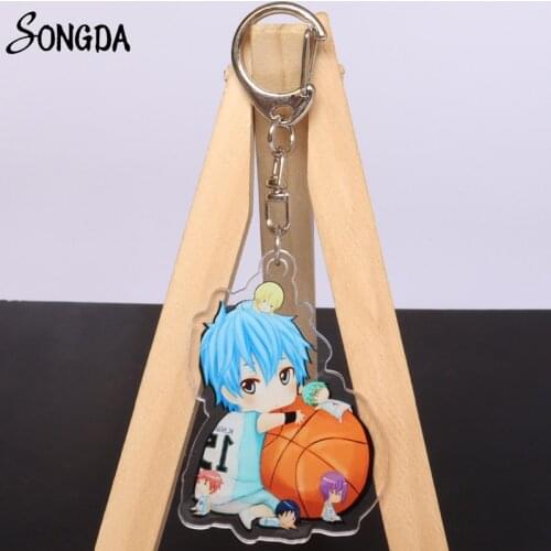 Anime Kuroko No Basket Acrylic Keychain Cartoon Figures Kurokos Basketball Key Chain Original Keychains Car Keyring Accessories
