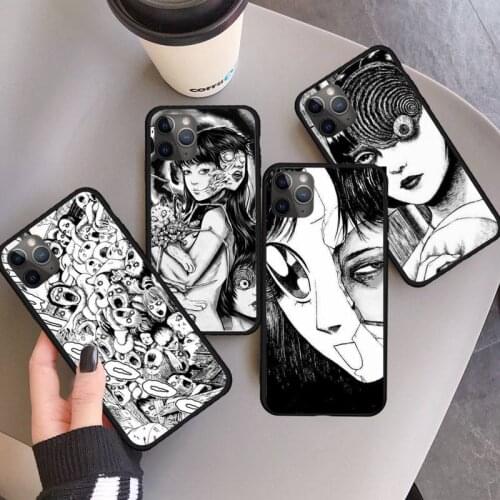 Junji Ito Tees Horror Phone Case for iPhone 11 12 pro MINI XS MAX 8 7 6 6S Plus X 5S SE 2020 XR